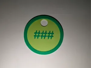 Apartment number keychain