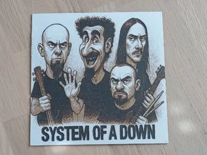 Karikatur von der Metal Band System Of A Down
