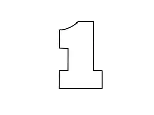 Number 1 cookie cutter
