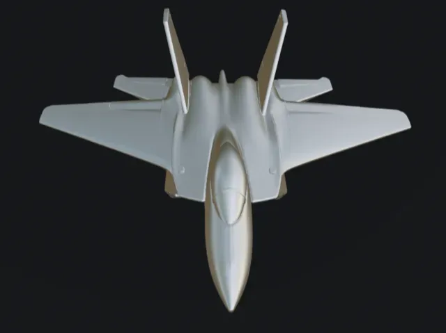 F-22 Style Stealth Fighter Jet – STL Model