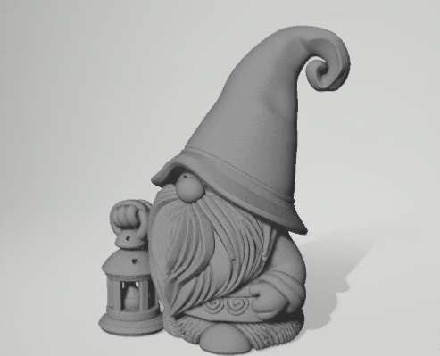 Halloween Gnome with Lantern – Spooky 3D Print