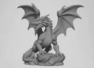 Majestic Standing Dragon – Detailed 3D Print Model
