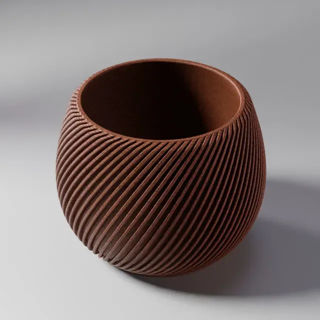 Ridged planter vase — Image 4 of 4