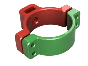 Clamp (holder, mounting) for a bicycle shock absor