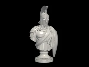Ancient Greek/Roman Warrior Bust 3D Model