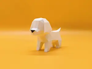 低多边形 比格犬