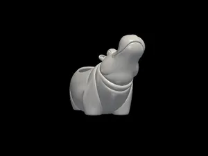 Hippo Planter – Cute Animal Desk Pot