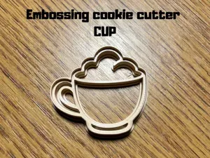 Embossing cookie cutter capuccino