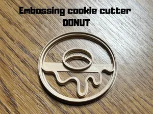 Embossing cookie cutter Donut