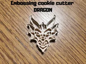 Embossing cookie cutter dragon head