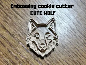 Embossing cookie cutter wolf