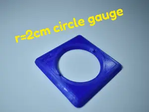 Compact 2cm radius circle gauge