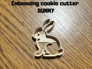 Embossing cookie cutter bunny