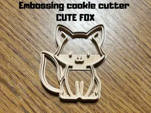 Embossing cookie cutter cute fox