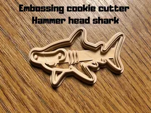 Embossing cookie cutter hammerhead shark