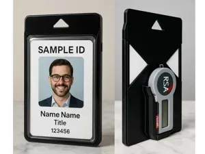 Dual Card ID Badge Holder with RSA Token Mount