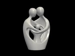 Abstract Family Hug Sculpture