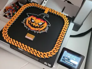 Halloween Pumpkin Custom Neck Bling Chain Edition