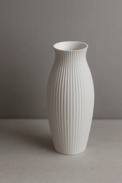 Elegant Ribbed Vase Minimalist Modern Design — Image 3 of 3