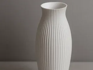Elegant Ribbed Vase Minimalist Modern Design