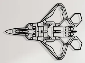 F-22 Raptor top Wall Art