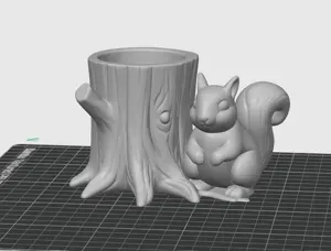Tree stump and Woodland Squirrel holder organizer