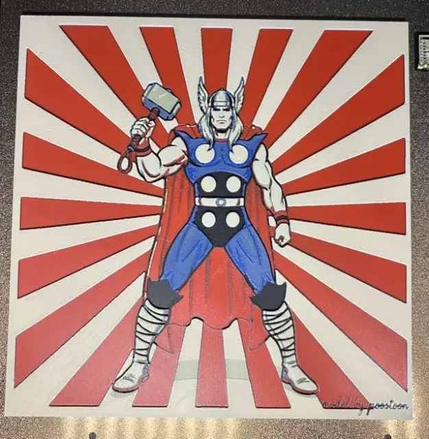 Thor from Marvel Comics Fun Art Poster 20x20 cm — Image 2 of 2