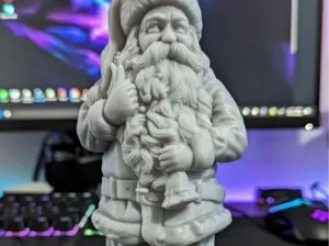 Santa Claus Figure Unpainted Display Base Included