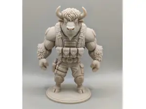 Bison soldier in the army figurine