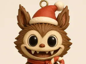Furry Christmas tree ornament