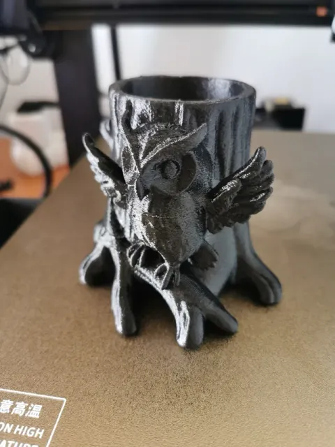 Owl & Tree Stump Pen Holder Organizer Decoration — Фото 4 из 4