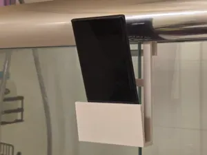 Sliding Glass Shower Door Phone Holder