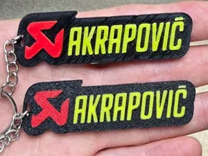 Akrapovic Keychain 2 versions Multi & NO Multicolo
