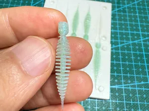微物路亚小针尾软饵硅胶浇铸模具