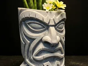 Polynesian Tiki Planter| Flower Pot | Garden Decor