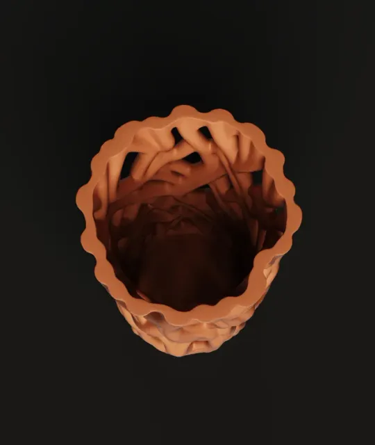 Organic Voronoi Vase|Flower Pot |Modern Home Decor — Image 3 of 4