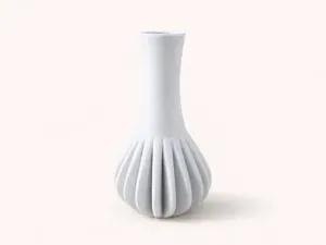 Sculpted Ribbed Vase – Modern Decorative Vase