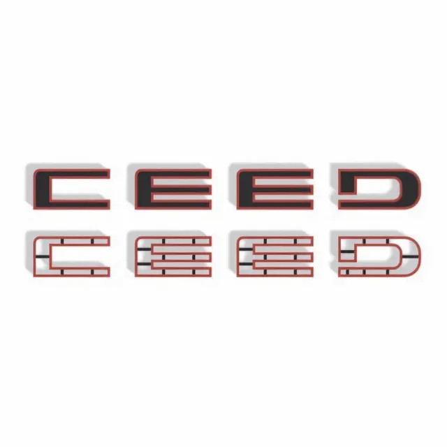 Kia Ceed grill letters - 2 designs