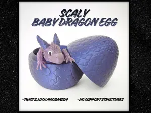 Scaly Baby Dragon Egg