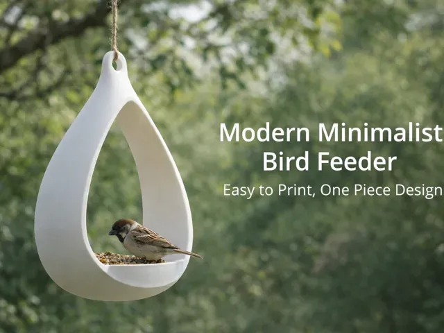 Modern Minimalist Bird Feeder – Easy to Print