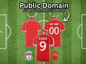 Blank Customizable Liverpool Jersey Keychain