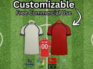 Blank Customizable Football/Soccer Jersey Keychain