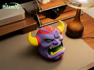 凶猛牛角“恶魔头”雕塑摆件