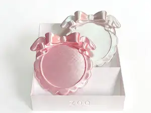 可爱蝴蝶结天使翅膀圆盘 托盘 吧唧托谷美 收纳摆件 