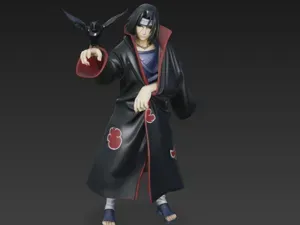 Itachi Uchiha + Crow Figure | Anime Statue Fanart