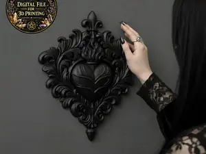 Gothic Sacred Heart Dark Baroque Wall Decor