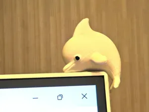 小海豚显示器摆件