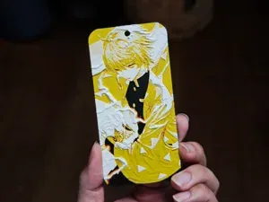 鬼灭之刃-我妻善逸-彩色版画hueforge