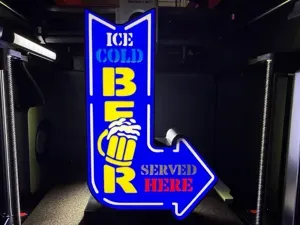 Beer Served Here Full Color Light Box
