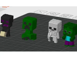 Kinder Joy Minecraft Zombie Skeleton Creeper Endma